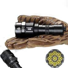 TM9K 9xCREE XP-L HD V6 LED, 9500Люмен 268м 60ч Встроенный литий-ионный аккумулятор 21700 емкостью 5000 мАч