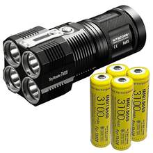 TM28 KIT , cree XHP35HI 6000 LM 655м 1000ч 4*18650 IMR 3100mAh 4 шт в комплекте
