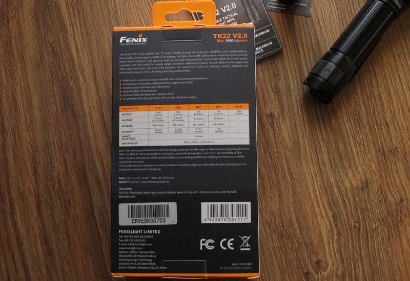 Fenix TK22 v2.0