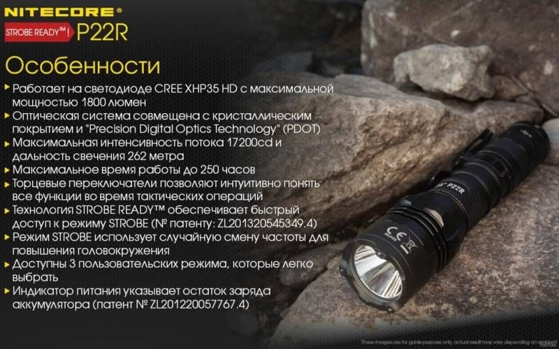 Тактический фонарь Nitecore P22R