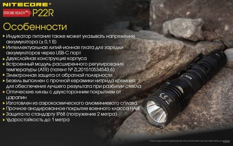 Тактический фонарь Nitecore P22R