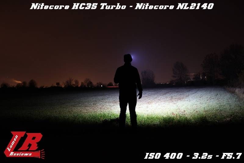 Г-образный налобный фонарь Nitecore HC35