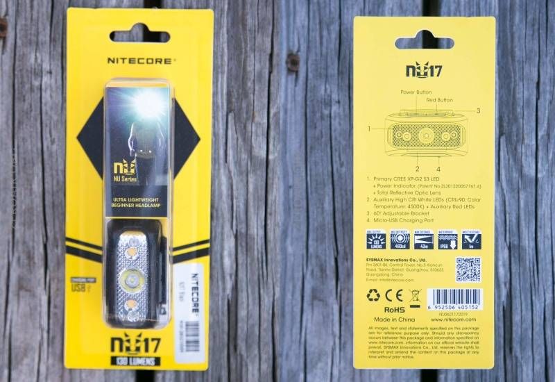 Налобный фонарь Nitecore NU17