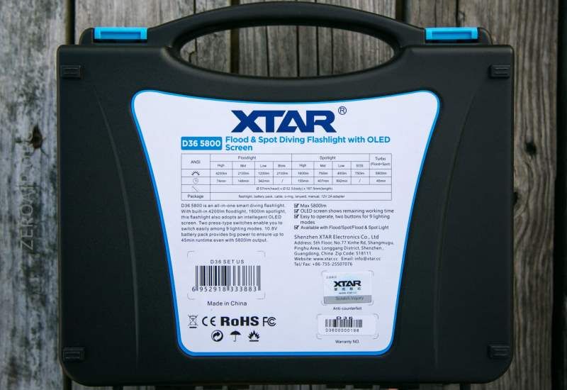Подводный фонарь XTAR D36