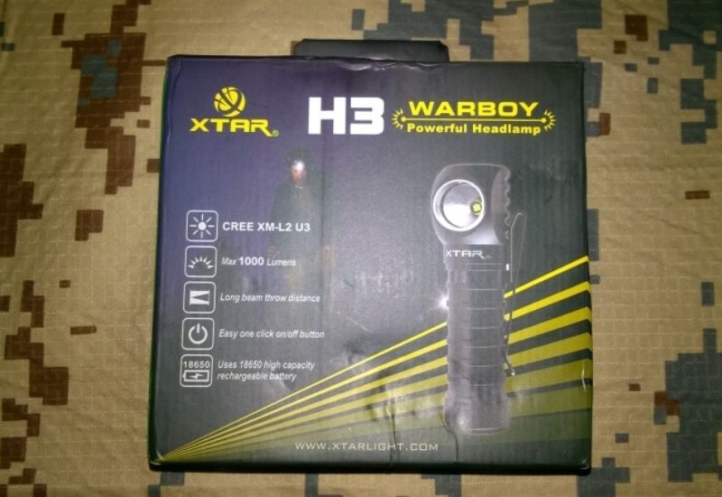 Налобный Г-образный фонарь Xtar H3 Warboy